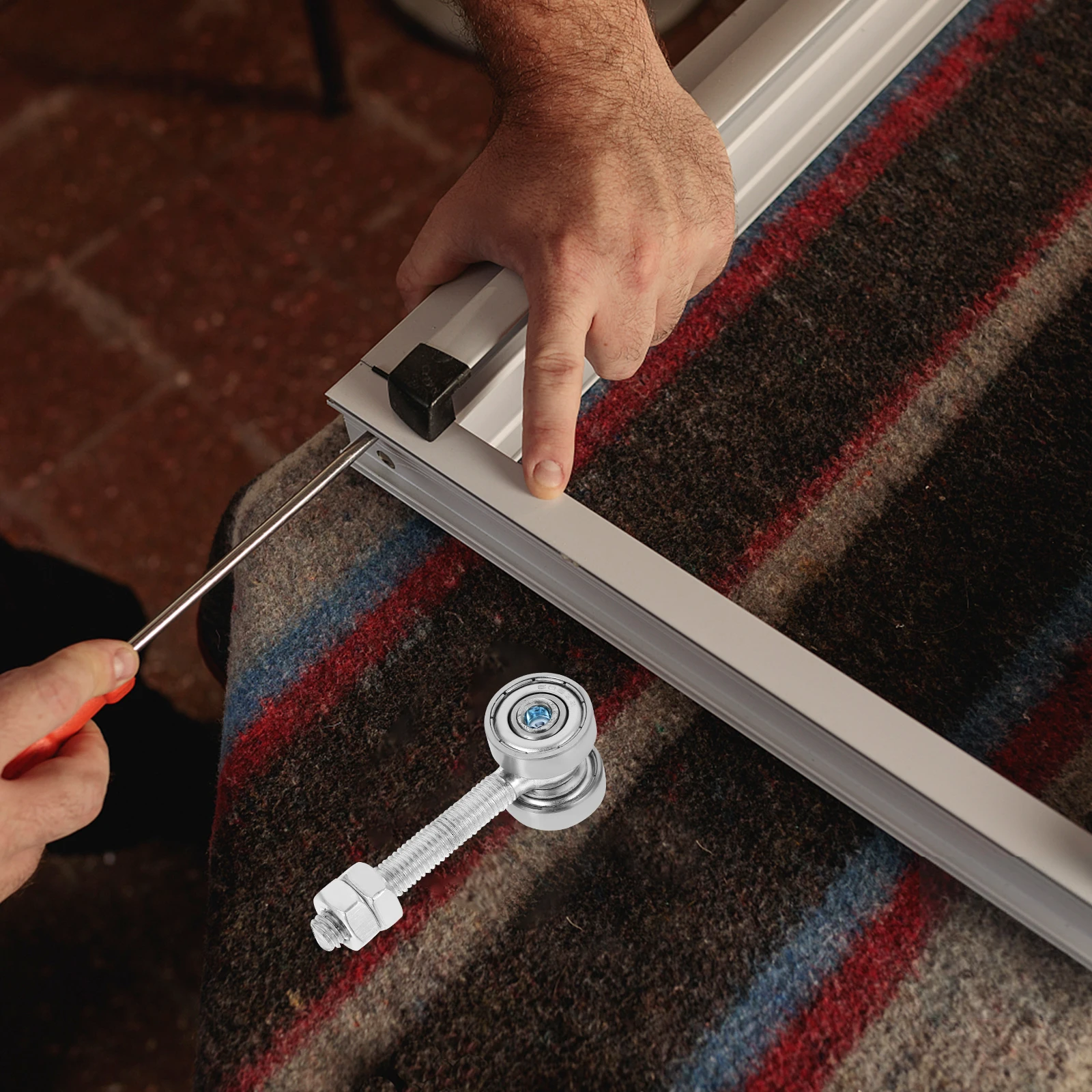 

Sliding Door Hanging Wheel Rollers Assembly Trolley Cabinet Pulley Steel Two Wheels Bearing 50KG Load Double Bearings Smooth