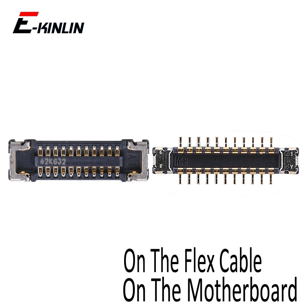 2pcs Rear Back Front Camera FPC Connector On Motherboard Board Flax Cable For iPhone 8 7 Plus Parts
