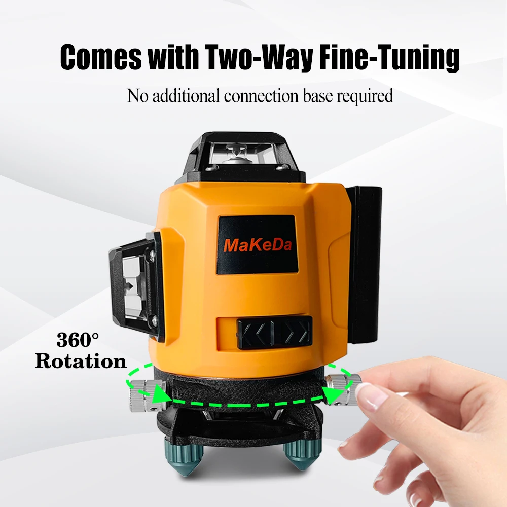 12/16 Lines Laser Level Green Line Self-Leveling 360 Horizontal And Vertical Super Powerful Laser Level with Rotating Base