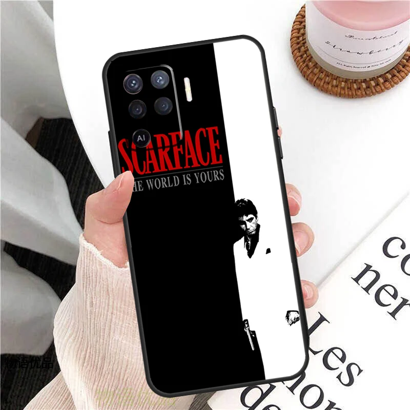 Чехол Scarface для Oppo A58 A5 Pro A15 A16 A17 A57 A77 A94 A74 A54 A76 A96 A40 A60 A80 A18 A38 A78 A98