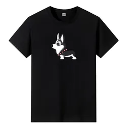 メンズ半袖黒アニメTシャツ,綿100% の韓国スポーツウェア,大きいサイズ,夏