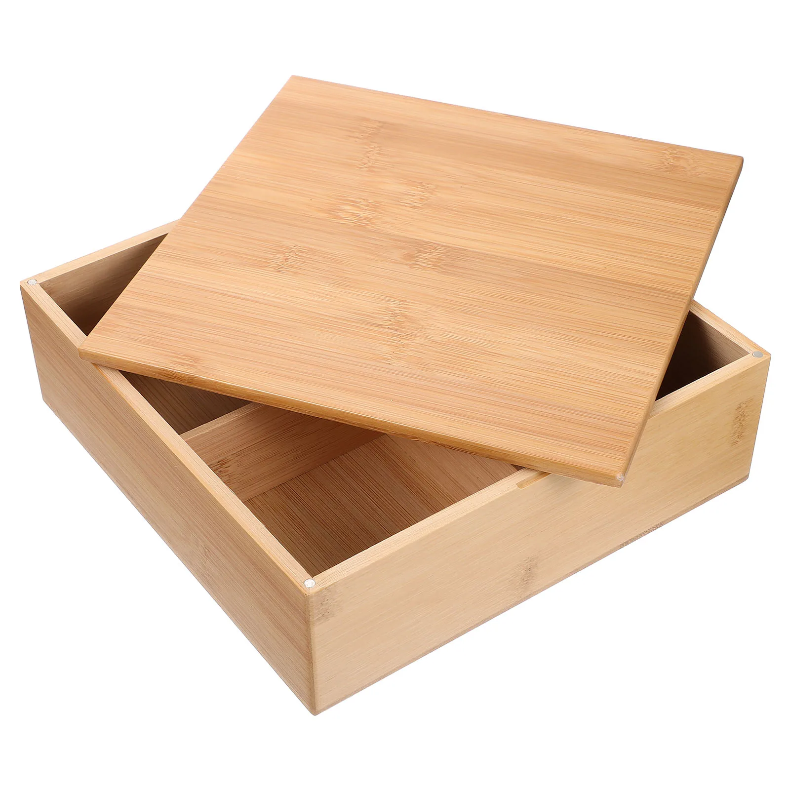 

Bamboo Storage Box Multi Compartment Home Decor Tea Bag Coffee Container Bamboo Box With Cover Packaging Gift Storage