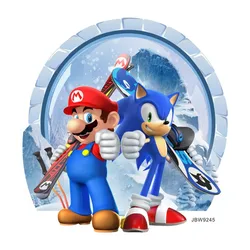 Pegatina de pared de Sonic y Mario DIY, decoración de grafiti para habitación de niños, pegatina de juego de dibujos animados desmontable en 3D, regalo de PVC, nuevo