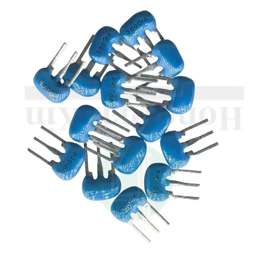 50pcs/ 3M imported Murata ceramic crystal oscillator CSC300 300 3MHZ ceramic oscillator straight inserted 3 feet dark blue