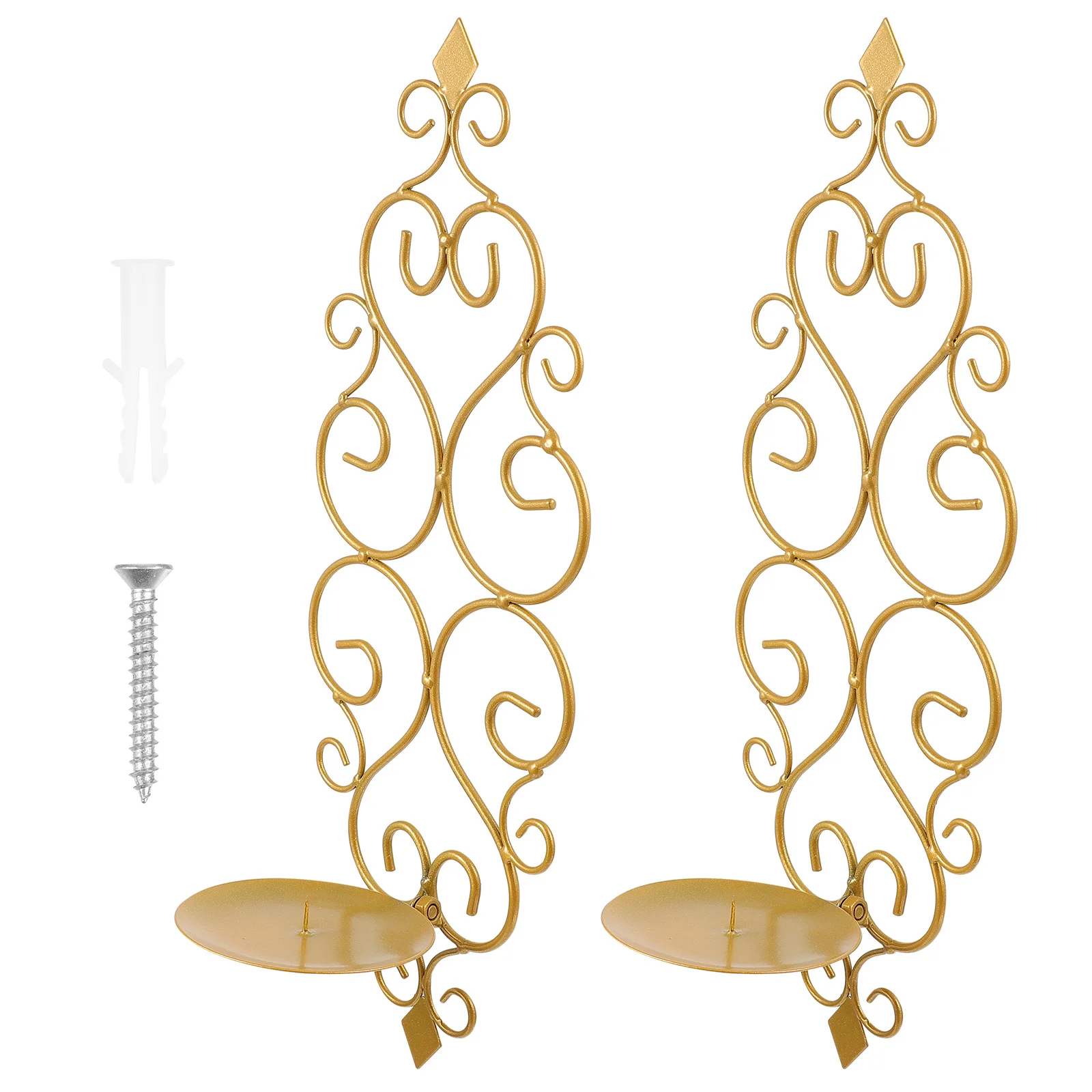 2 قطعة الشمعدانات الجدار الحديد Tealight أصحاب لغرفة النوم غرفة المعيشة ديكور الرجعية أنيقة الشمعدانات عرض حامل