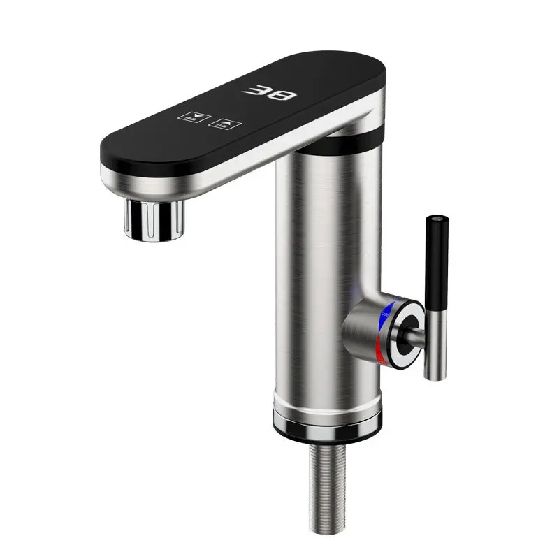 Electric Heating Faucet Stainless Steel Kitchen Sink Quick Heated Faucet Hot Cold Adjustable Convenient Bathroom Accessories