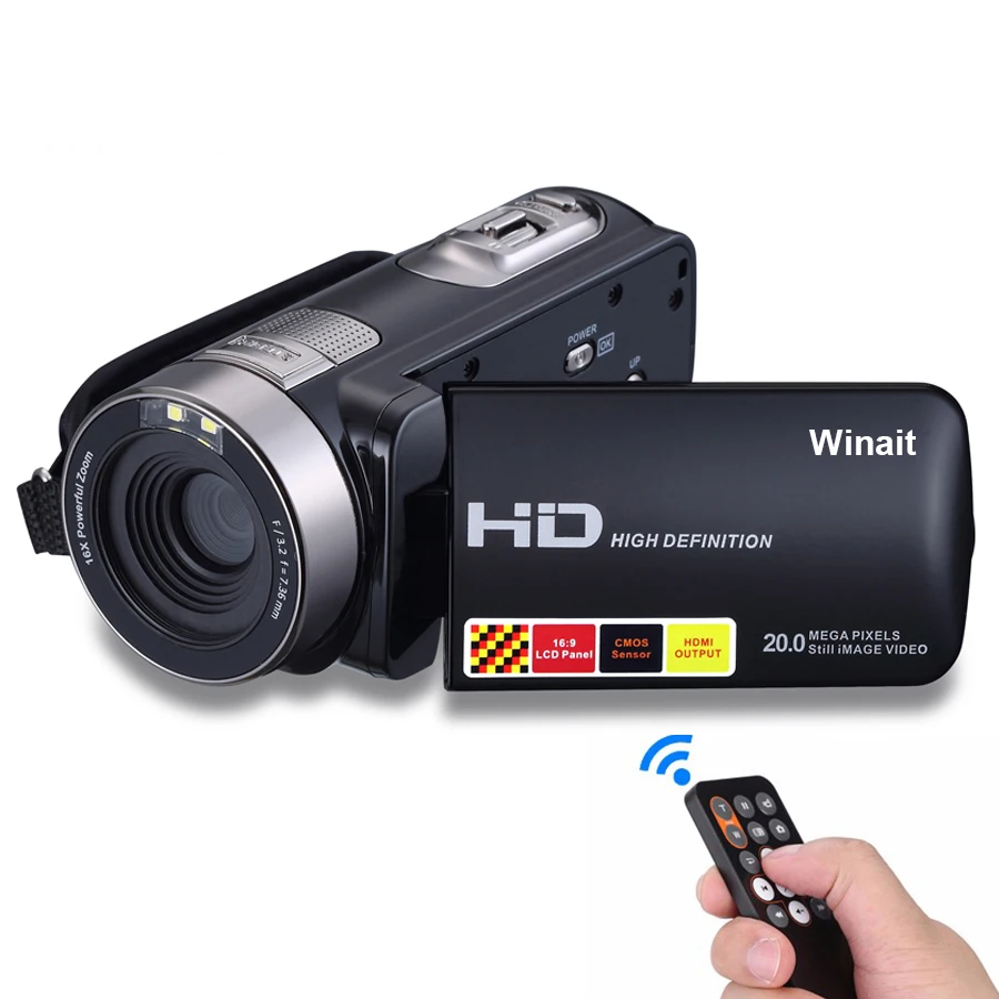 

Winait Full HD1080p max 24MP Night Vision Digital Video Camera with 3.0'' Color Display and 16x Digital Zoom Camcorder