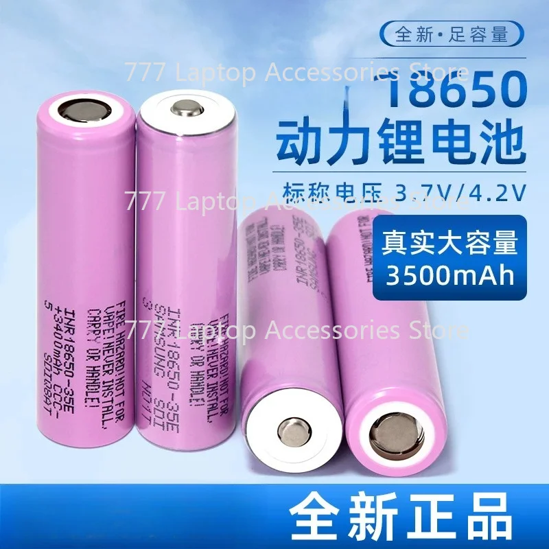 Replacement for 18650 35E Li‑ion Battery 3500mAh Flat Top 3.7V 3C 10A Discharge