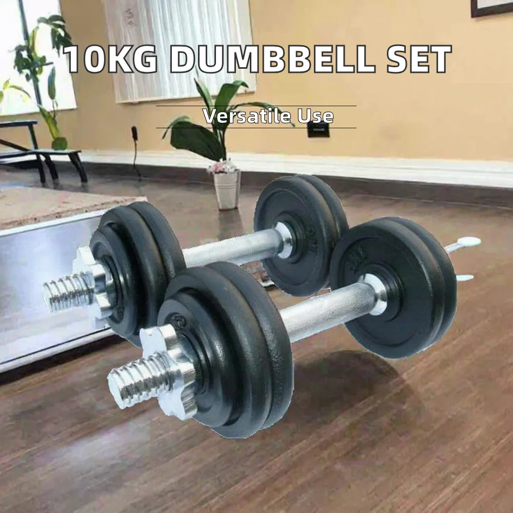 2026 Hot Sale 10kg Boxed Gym Equipment Adjustable Dumbbell Set Baking Paint Barbell for Strength Trainingpromote sales