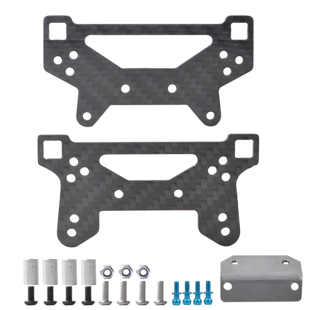 

Carbon Fiber Front Rear Shock Tower Damper Stay for Tamiya TA02 TA02W TA02SW Chassis Upgrades