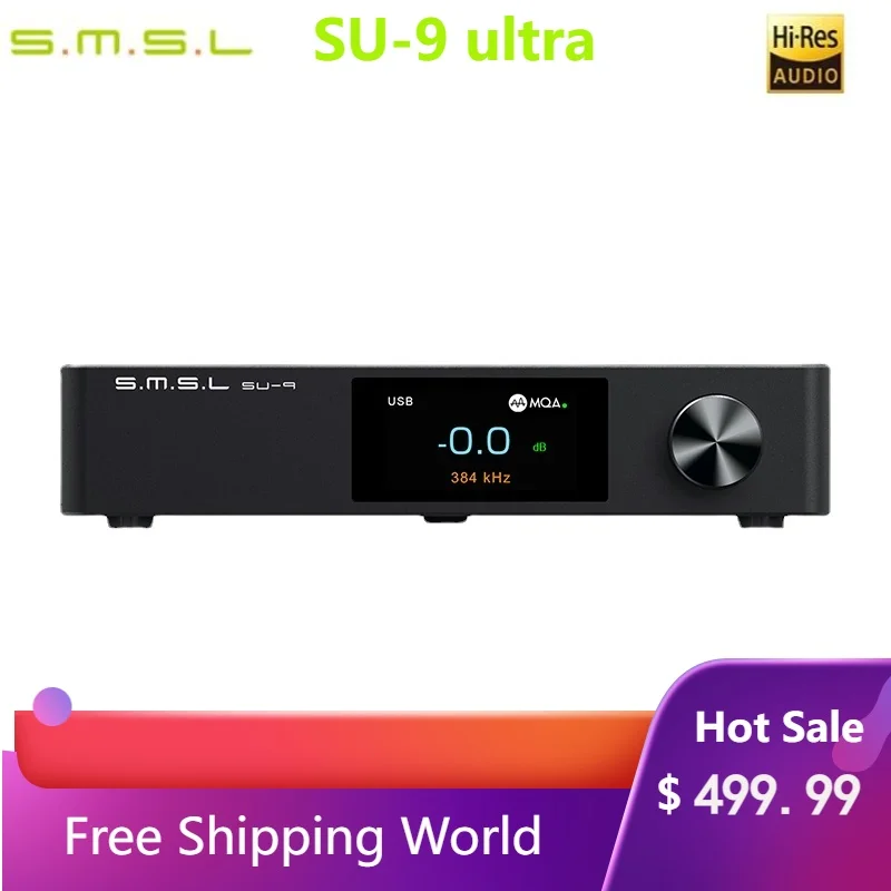 

SMSL SU-9 ultra MQA LDAC Bluetooth 5.0 USB Balanced Decoder DAC AK4191+AK4499EX 768kHz/32Bit DSD512