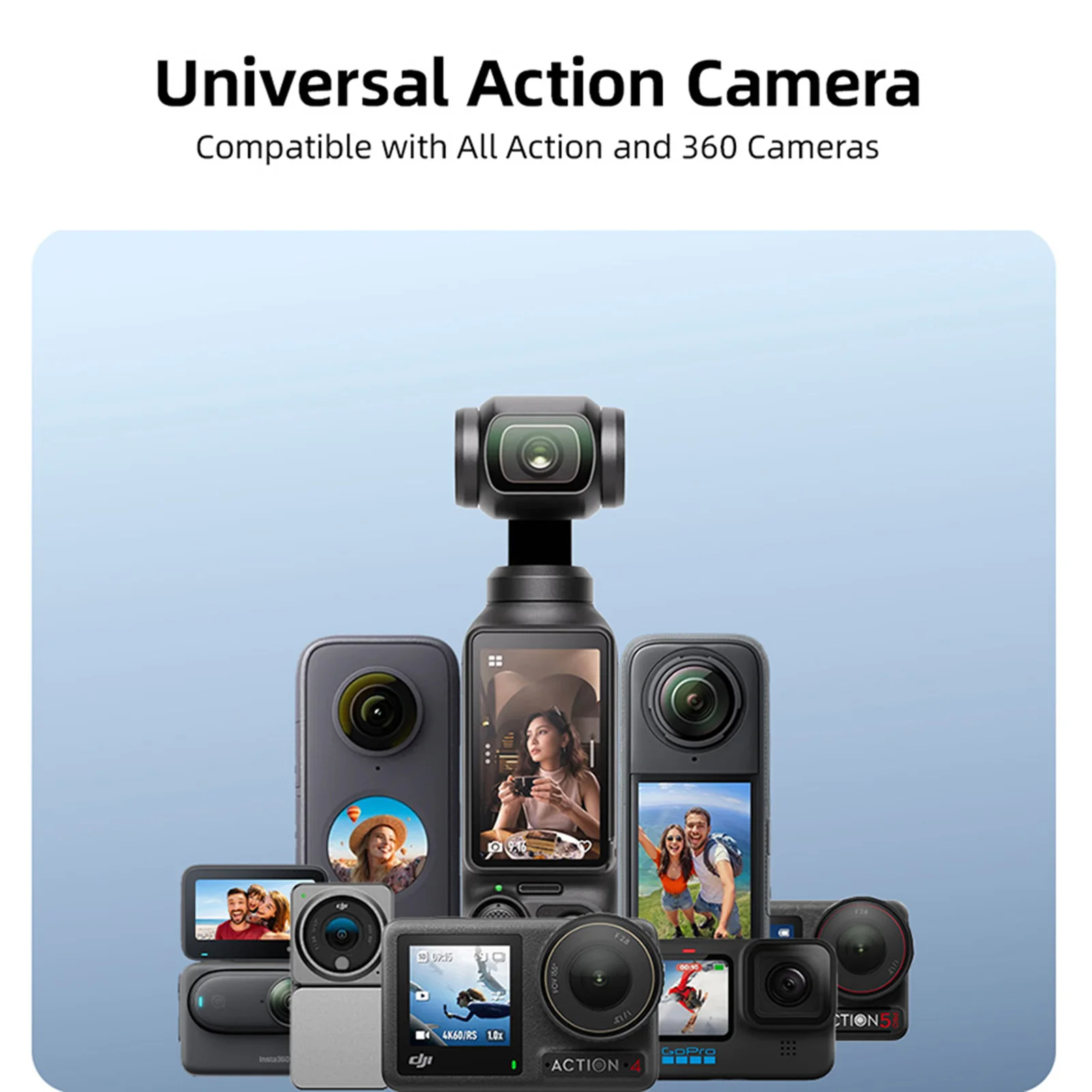 Cámara deportiva con montaje en el cuello Vista de la primera persona Accesorios de cuello magnético para DJI Action 3/Action 2/Pocket