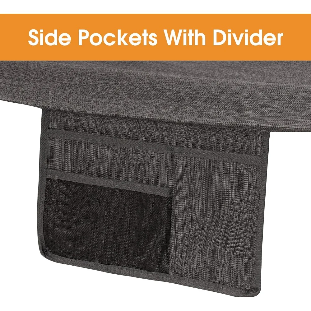 أرجوحة مزدوجة سريعة الجفاف بطول 11 قدم مع قضيب مفرش وجيب جانبي للاسترخاء في حمام السباحة في الهواء الطلق #5