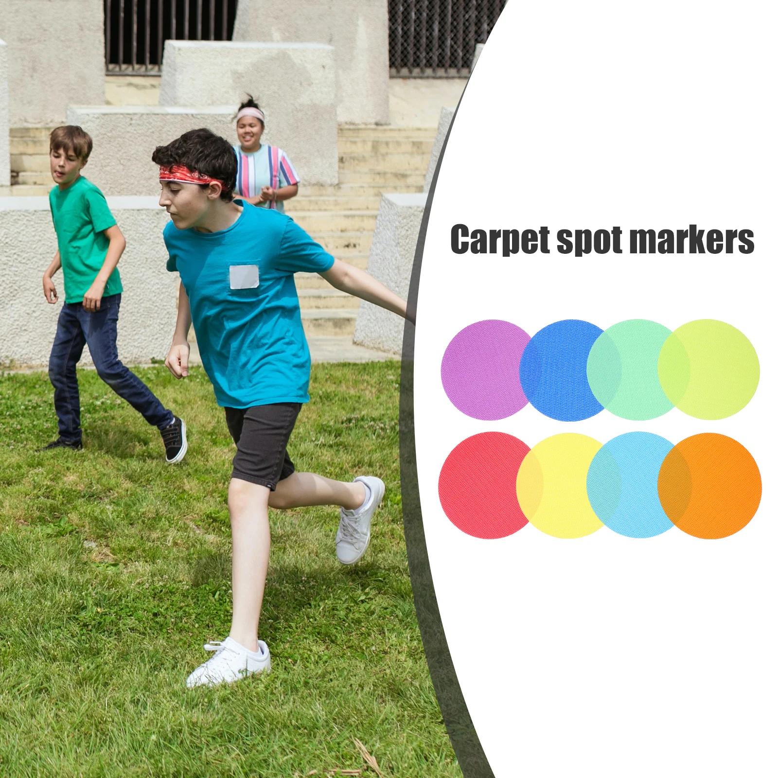 

36pcs Carpet Stickers 4 Inch Positioning Dots Nylon Classroom Supplies Educational Toys Carpet Markers Toddler Activities Yoga