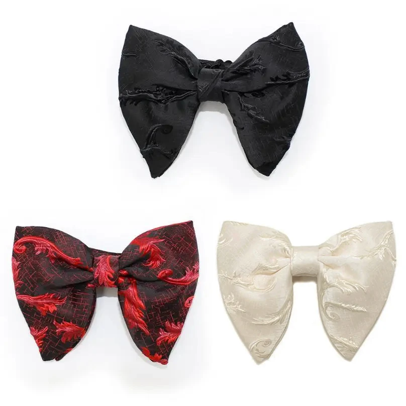 GUSLESON  Fashion Luxurious Print Bow Tie For Men Women Classic Big Bowtie For Party Wedding Bowknot Adult Mens Gift Bowties