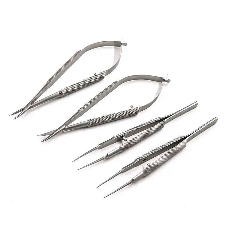 

Набор микроскопических инструментов для ручной хирургии, 14/16/18 см, микроскопические ножницы, игольчатый зажим, офтальмологический набор из четырех предметов, набор из восьми предметов