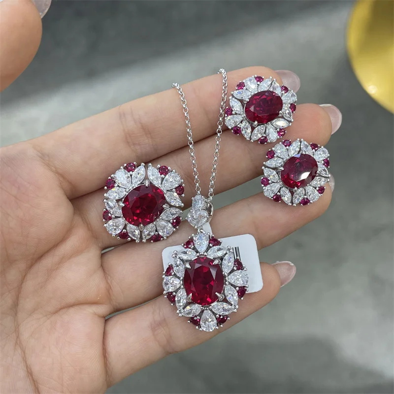 

ZFSILVER, серебро 925, роскошное модное кольцо с драгоценным камнем, овальное кольцо с цветком для подвесок, женские ювелирные изделия для свадебной вечеринки, подарок R3-0001