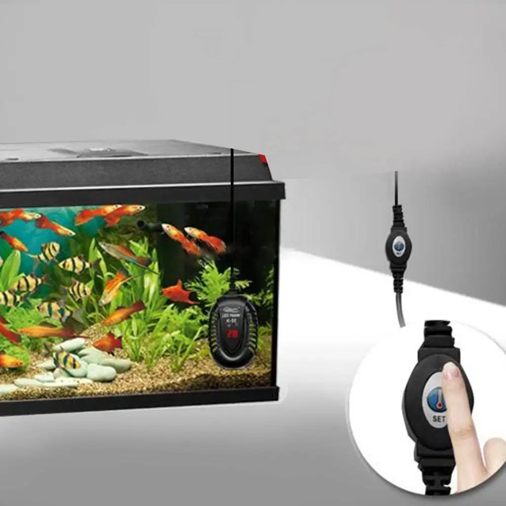 Fast Heating Aquarium Heater - Fish Tank Submersible Heater with LED Temperature Display