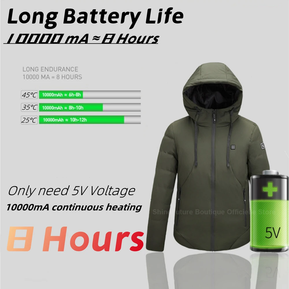 11 Areas Heated Jacket Vest Men Electric Heating Vest Usb Heated Jacket Heated Vest Women Heated Bodywarmer Heated Down Jacket