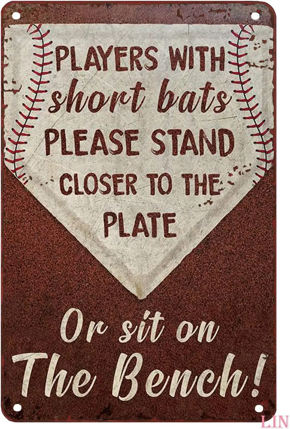 Baseball Gifts Players With Short Bats Please Stand Closer To The Plate Or Sit On Metal Sign Vintage Home Decor Rus