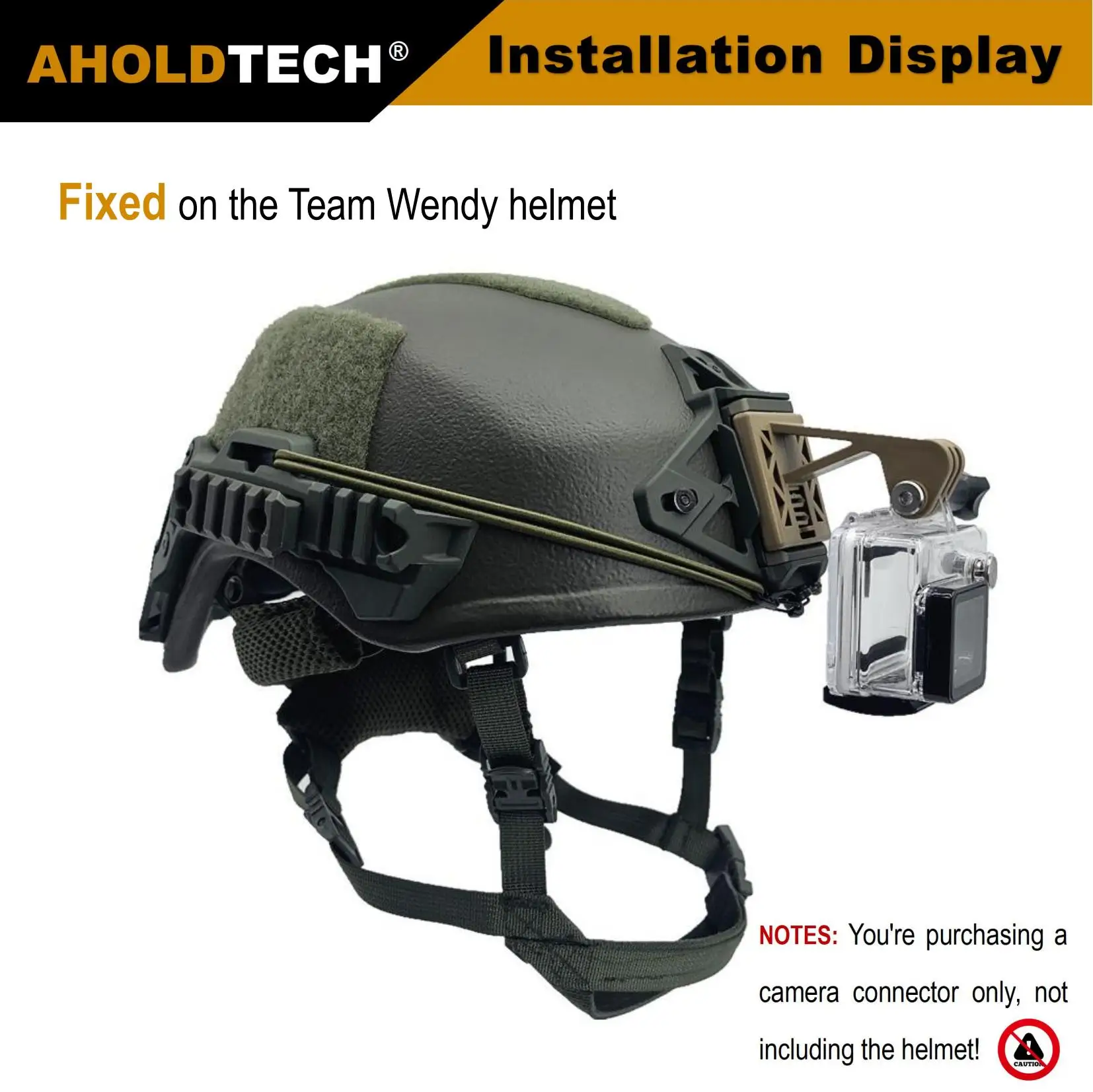 Aholdtech Ballistic Tactical Helmet Camera Phone Holder Mount Base Portable Helmet Bracket Base Adapter Lightweight