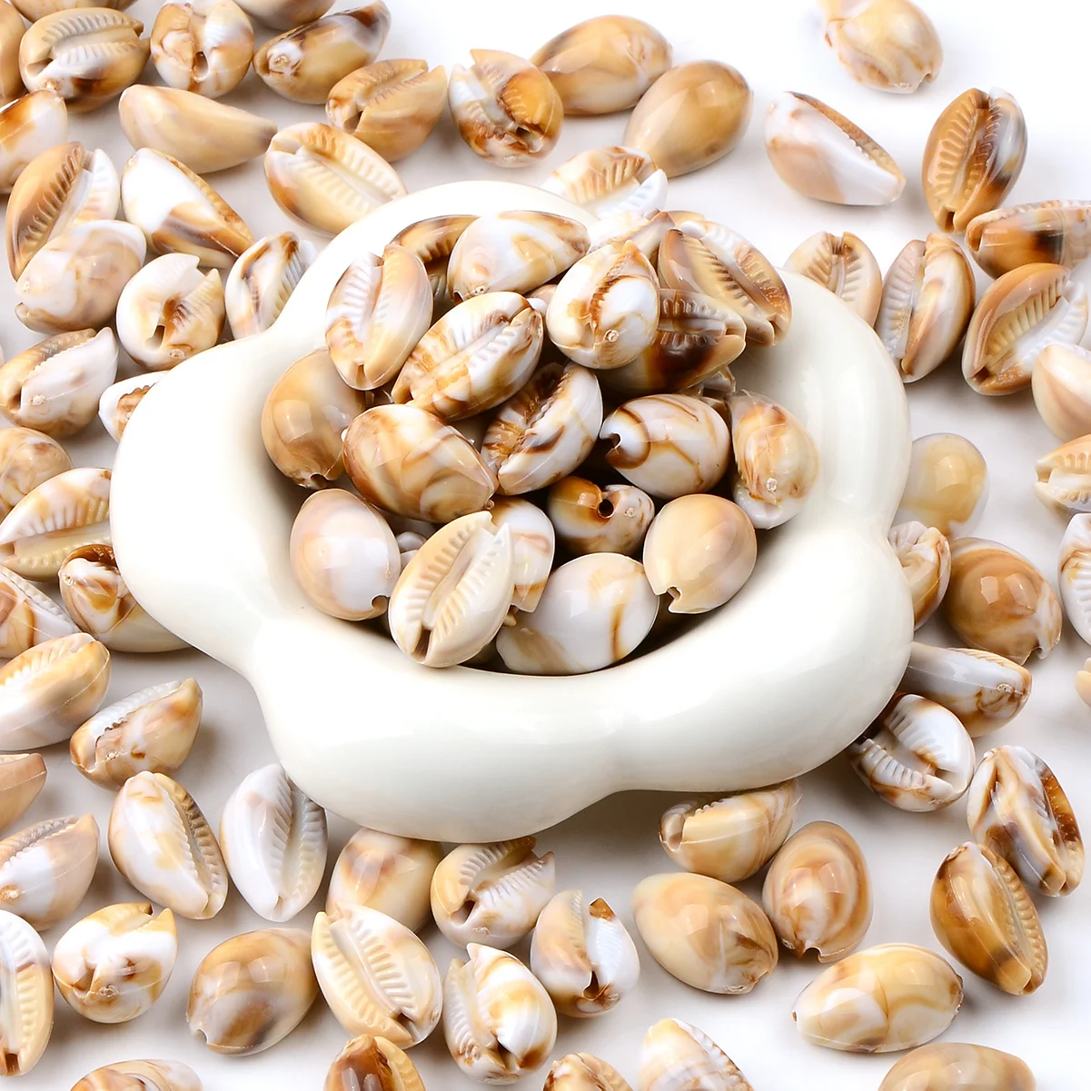 30/60pcs Cowrie Shell Shaped Acrylic Beads 13*20mm Loose Spacer Beads For Bracelet Jewelry DIY Craft Making