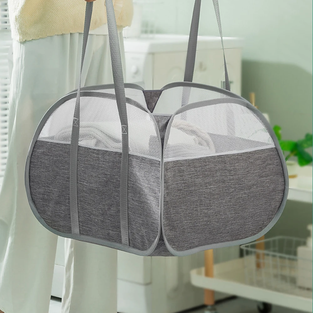 Foldable Cationic Fabric Dirty Clothes Basket 90L Large Capacity Storage Basket Bedroom Storage Dormitory Storage Artifact