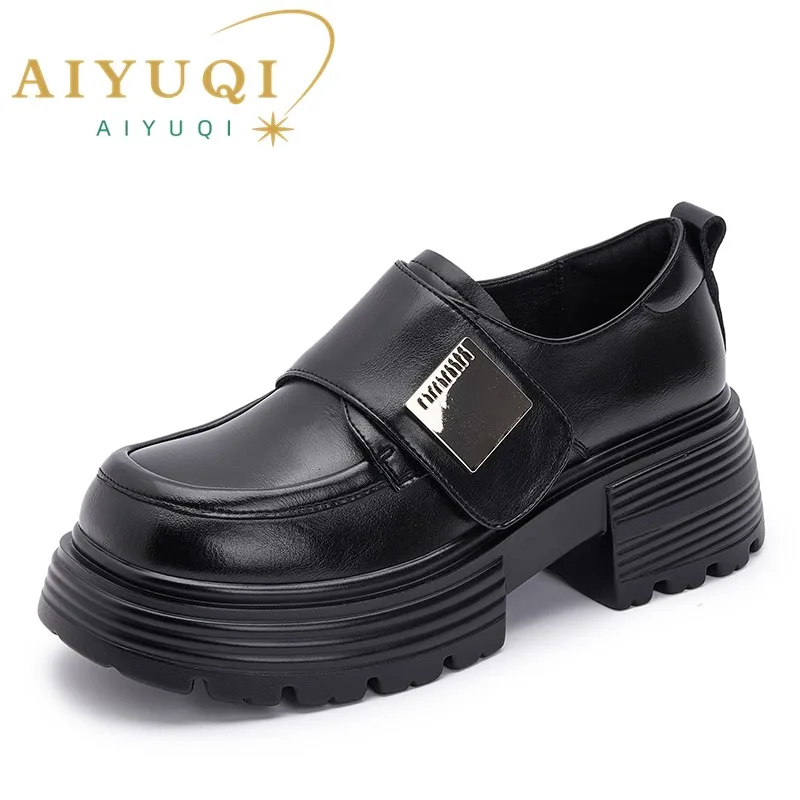 

AIYUQI Loafers Women Platform 2024 New Spring Fashion Shoes Ladies British Style Genuine Leather Girls Shoes