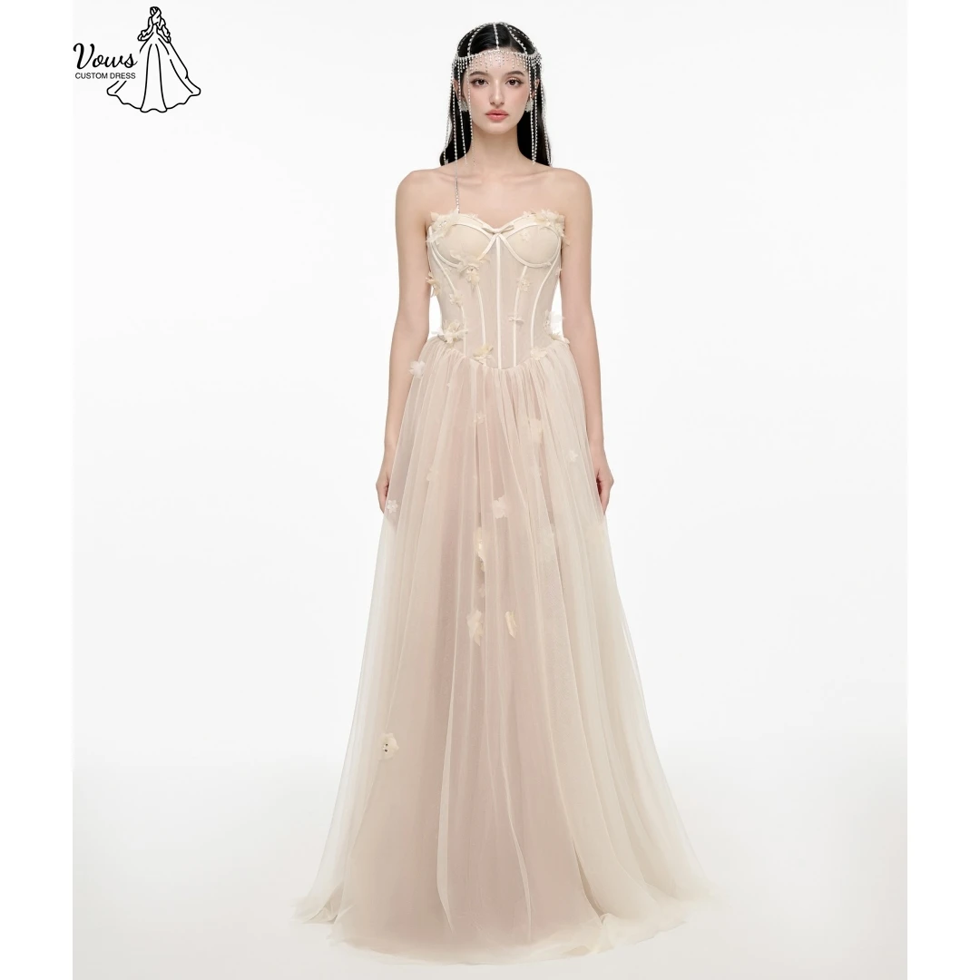 

Vows Custom Made Chic Evening Dress Luxury 2025 Chiffon Black Dresses Woman Elegant Woman Dress Line A Off the Shoulders Women