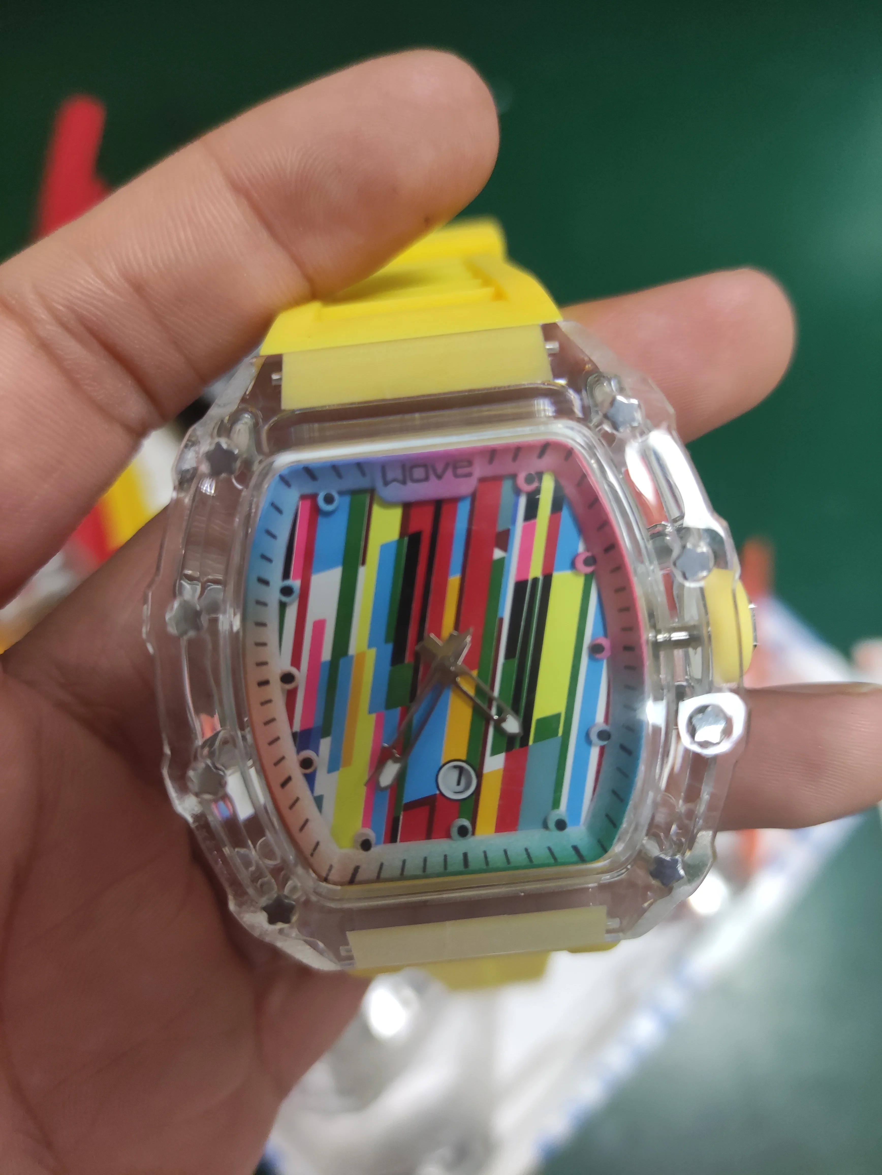 UTHAI Watch Men High Beauty Sports Fully Automatic Quartz Watch Hollow Graffiti Luminous Calendar Waterproof Male Watches