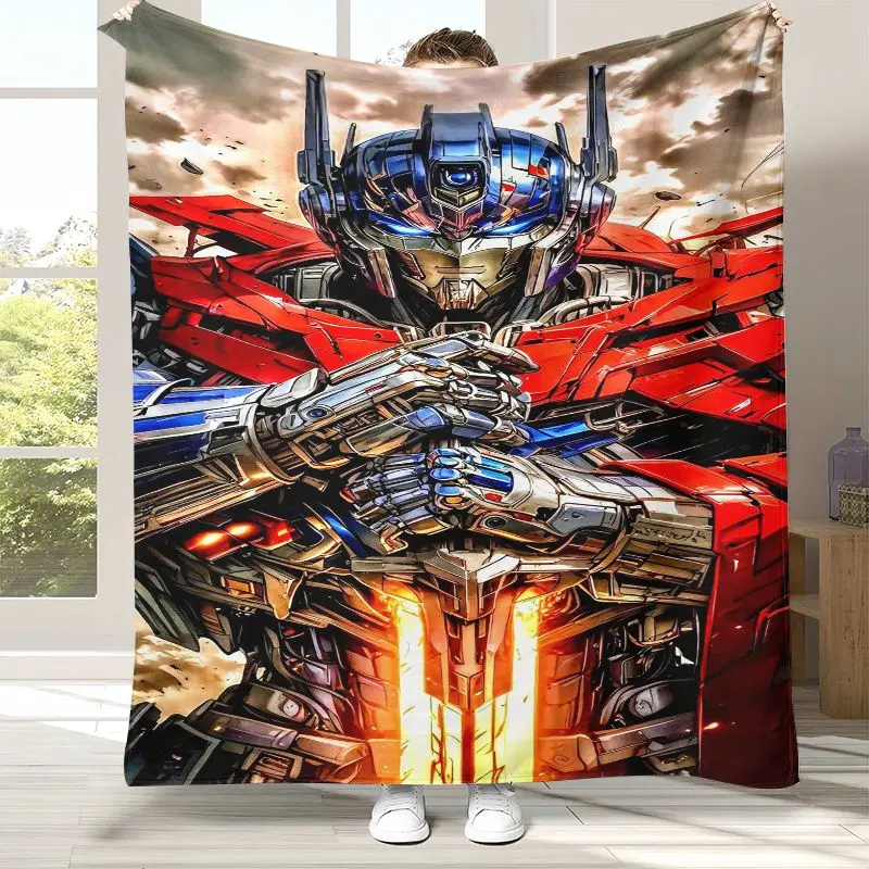 Vintage Autobots Transformers Optimus Prime Flannel Throw Blanket,Cozy Warm Blanket for Bed,Sofa,Living Room,Camping,Home Decor