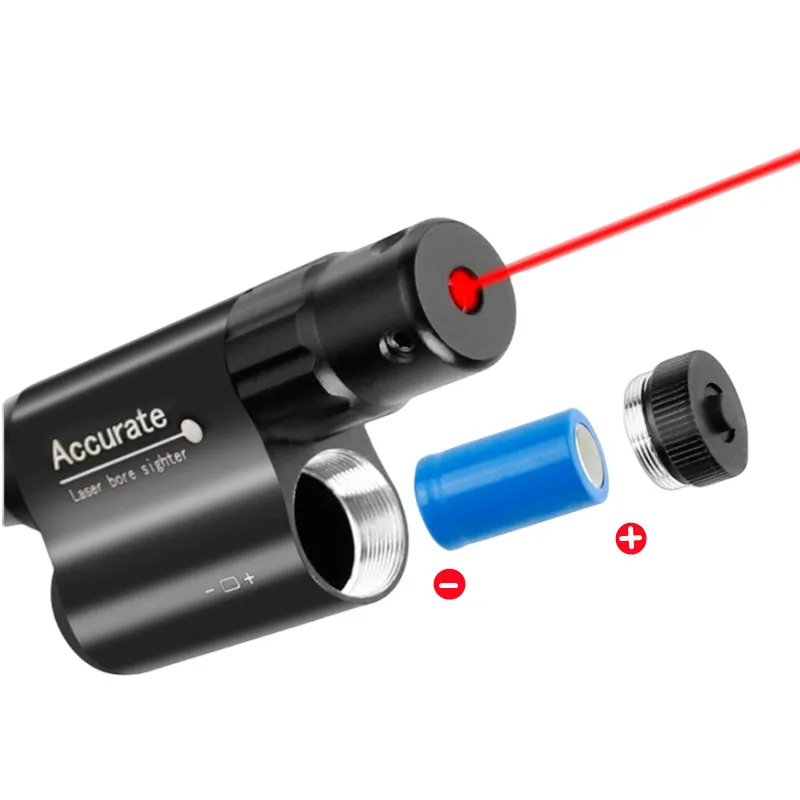 18Adpaters Universal Laser Boresighter .177 .22 Caliber to .78 Red Laser Collimator Rifle Laser Sight with Battery