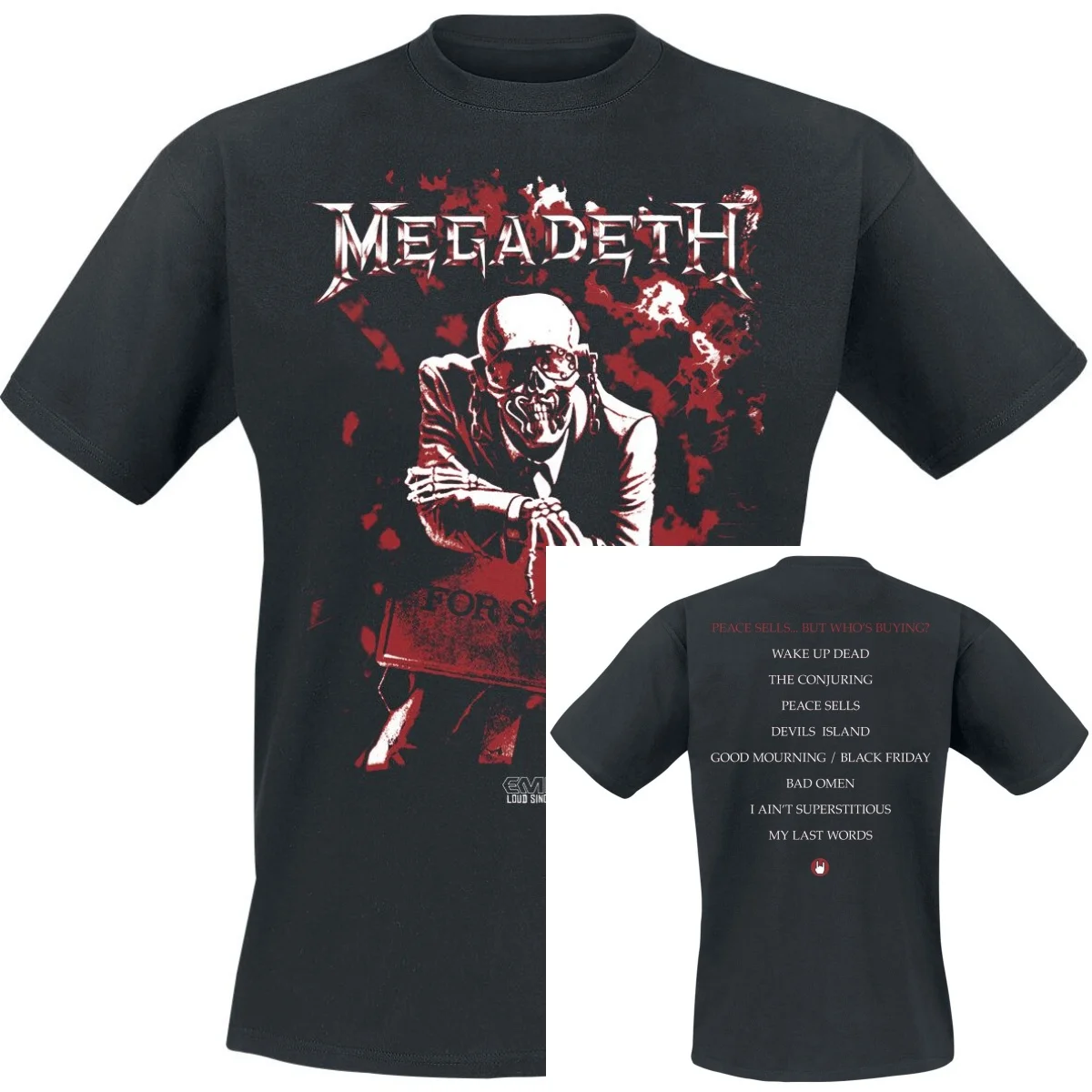 Top-Sommer-Megadeth-Grafik-Baumwoll-Band-T-Shirt, Unisex, Sommer-Kurzarm, Modemarke, Luxus, lässig, Vintage-T-Shirts – Detail 5