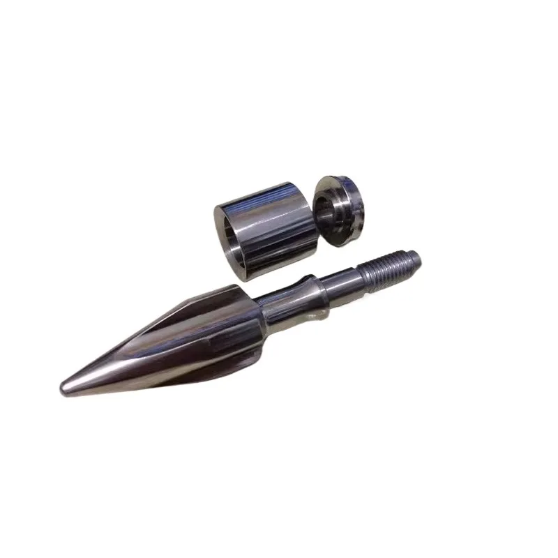 Small Three-Piece Set Alloy D45 Screw Head Plasticizing Rocket Heads Genuine for Haitian Injection Molding Machine