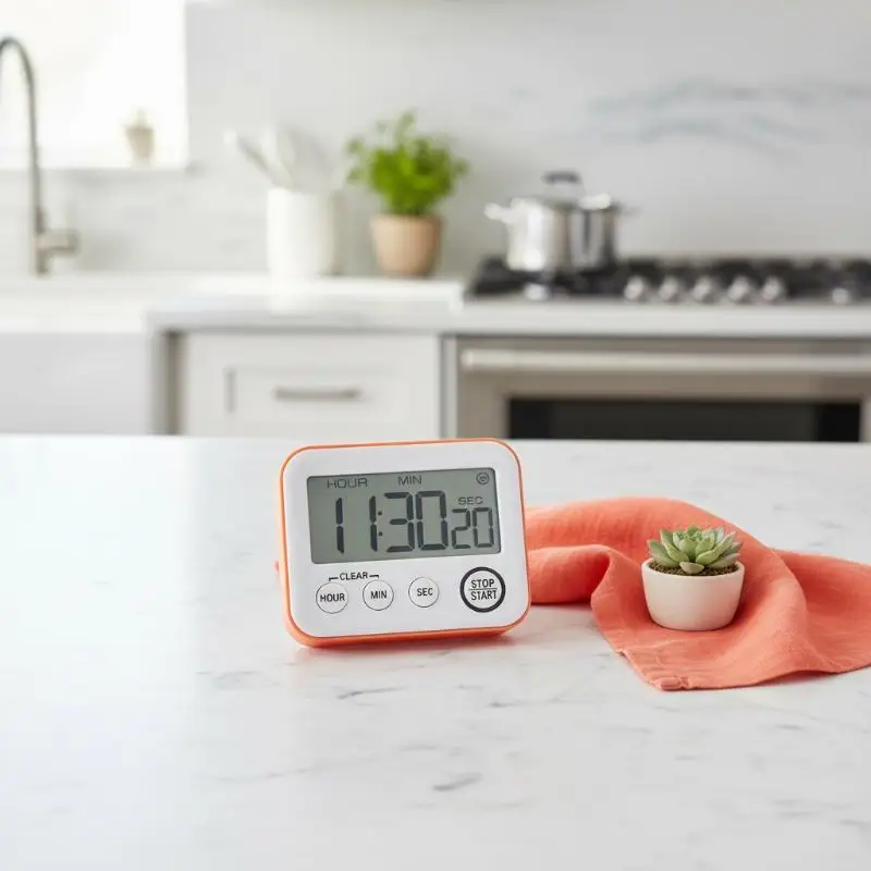 Digital Kitchen Timer Magnetic Back Large LCD Display Accurate Countdown Timer for Baking Boiling Fitness Exercise
