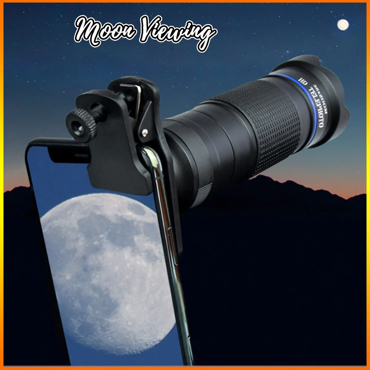 36X Wide Angle Phone Camera Monocular telescope Telephoto Len Zoom Macro Fisheye telescope for Hiking Camping Wildlife Moon brid