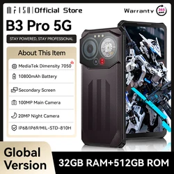 [World Premiere] IIIF150 B3 Pro 5G Rugged Machine Dual Display 16GB 512GB 100MP 10800mAh Android 14 Camera Ultra-Thin Rugged