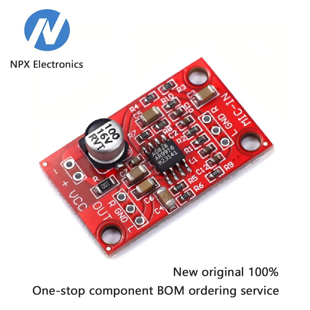 AD828 Stereo Moving-Coil Microphone Preamp Board - Amplification Module