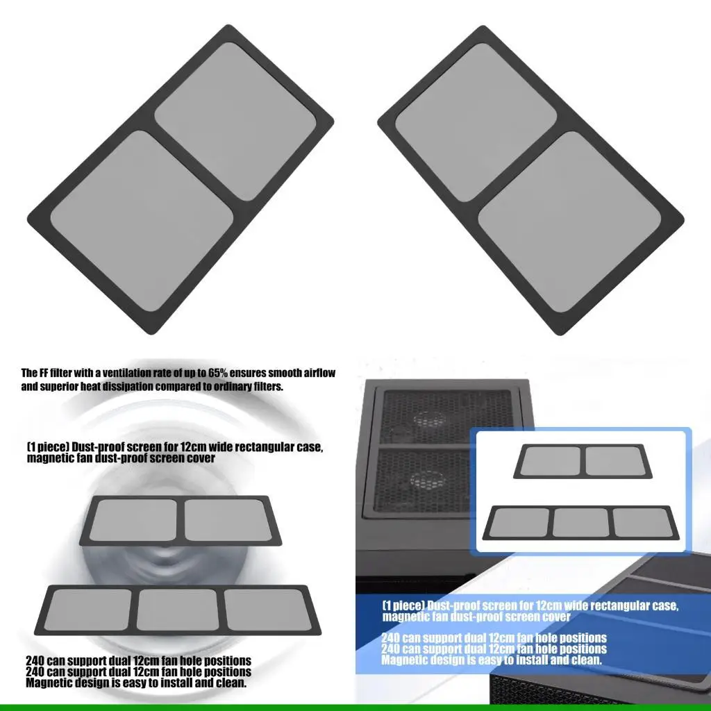 

U55C Универсальный магнитный пылезащитный чехол диаметром 12 см для длинного корпуса ПК Гибкая защита от пыли