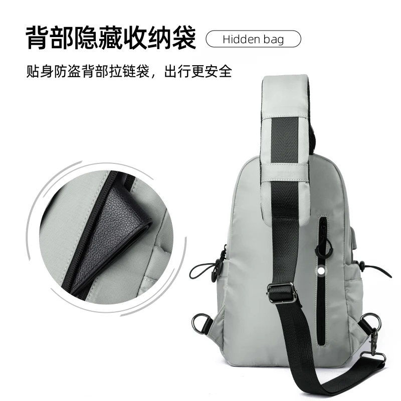 Imagem -05 - Impermeável Viagem Shoulder Bolsa Anti-roubo Usb Charge Neutro 11 Ipad Crossbody Bolsas Outdoor Sports Bolsa Peito