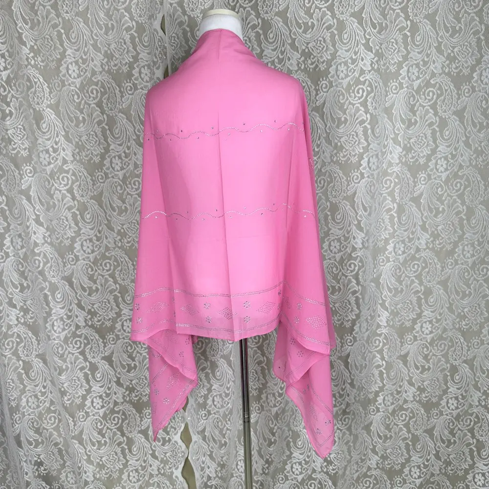 2026 Kleiner 70x180cm Chiffon Neuer Afrikanischer Netz-Hijab-Schal für Muslimische Frauen Afrikanischer Dubai Islam Kopftuch Bestickte Schals – Detail 19