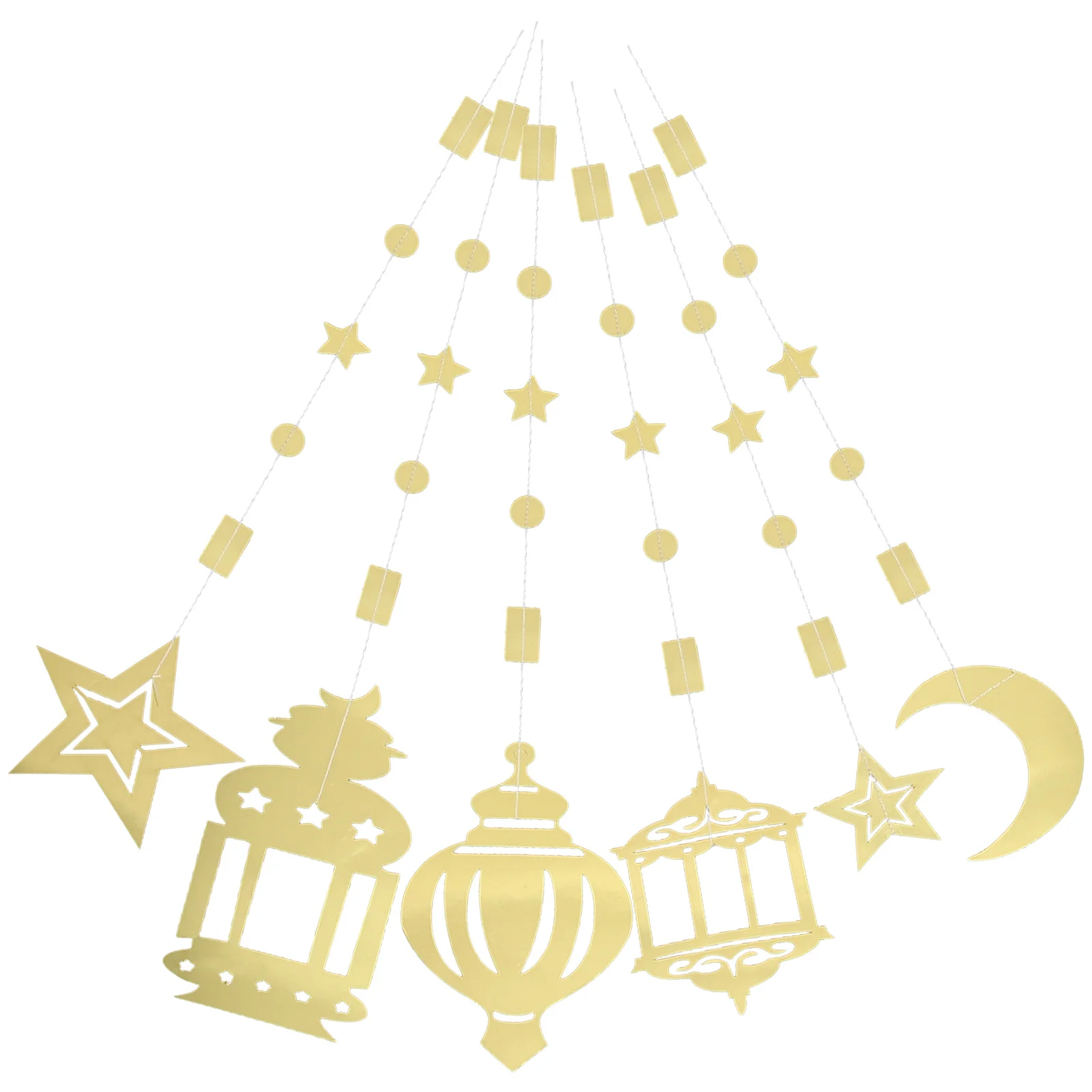 6 قطع من زينة عيد رمضان المعلقة للمهرجانات الإسلامية ومستلزمات الحفلات وديكور حفلات العيد وديكور رمضان مبارك