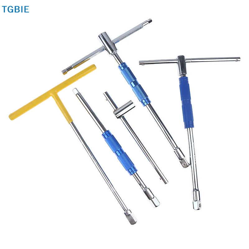 [TL]【TL】Multifunctional T-Handle Socket Wrench Set, Interchangeable Sockets And Lever Bar, Easy To Use Hand Tool For Repair Work