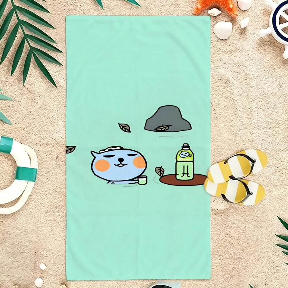 Kawaii Character Q-Qoo Towel Microfiber soft Beach Towel for Travel Fitness Sauna Bathing Camping
