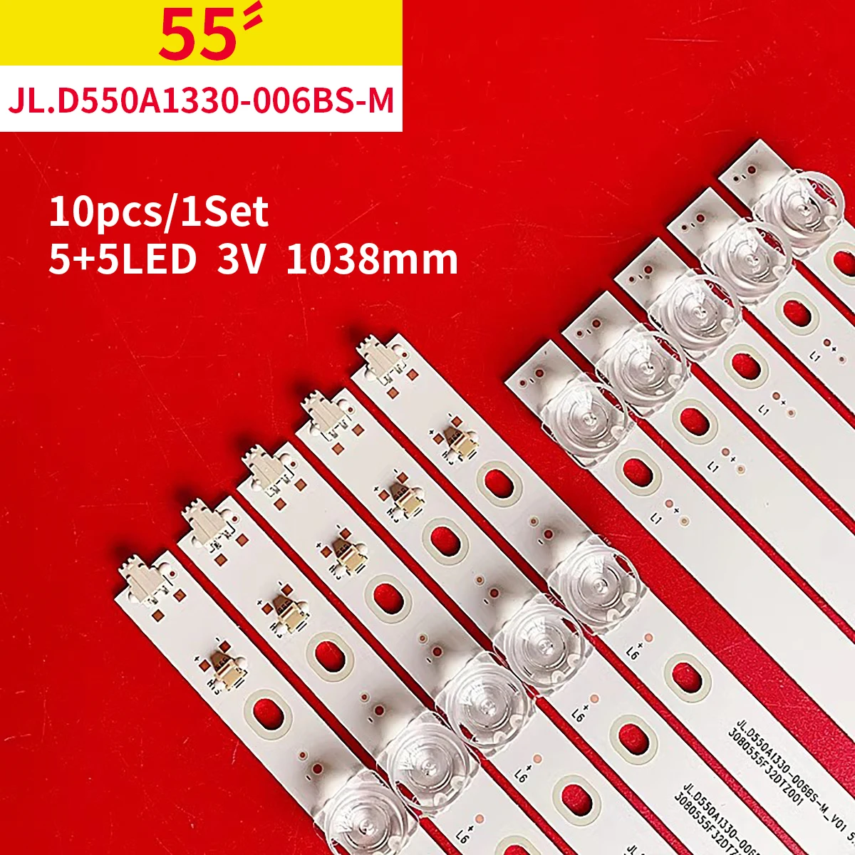 

LED Backlight bar strip For JL.D550A1330-006BS-M_V01 3080555F30DTZ001 Digma DM-LED55UQ31 dm-led55uq32 Smarttech SMT55N30UC2M1B1