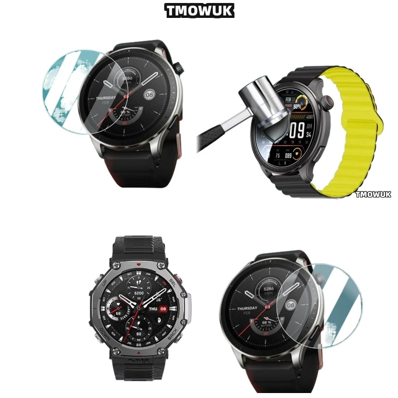 

For Amazfit GTR Cheetah Pro Active Edge Balance 2 Falcon - HD Screen Protector, Anti - Scratch 9H Tempered Glass