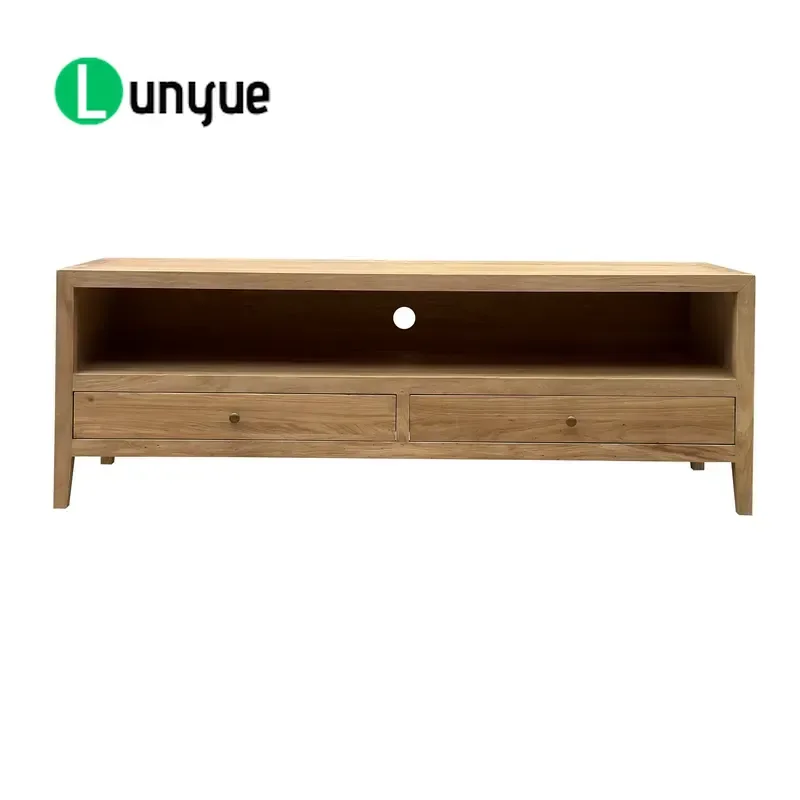 Retro Farmhouse TV Stand Recycled Solid Wood Media Console Cabinet Traditional Living Room Furniture Storage Unit Table