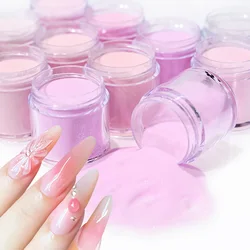 12Color Professional Acrylic Nail Powder Nude Pink Series 3IN1 Crystal Dust for Nail Art Extension Carved Polymer Acrylic Powder