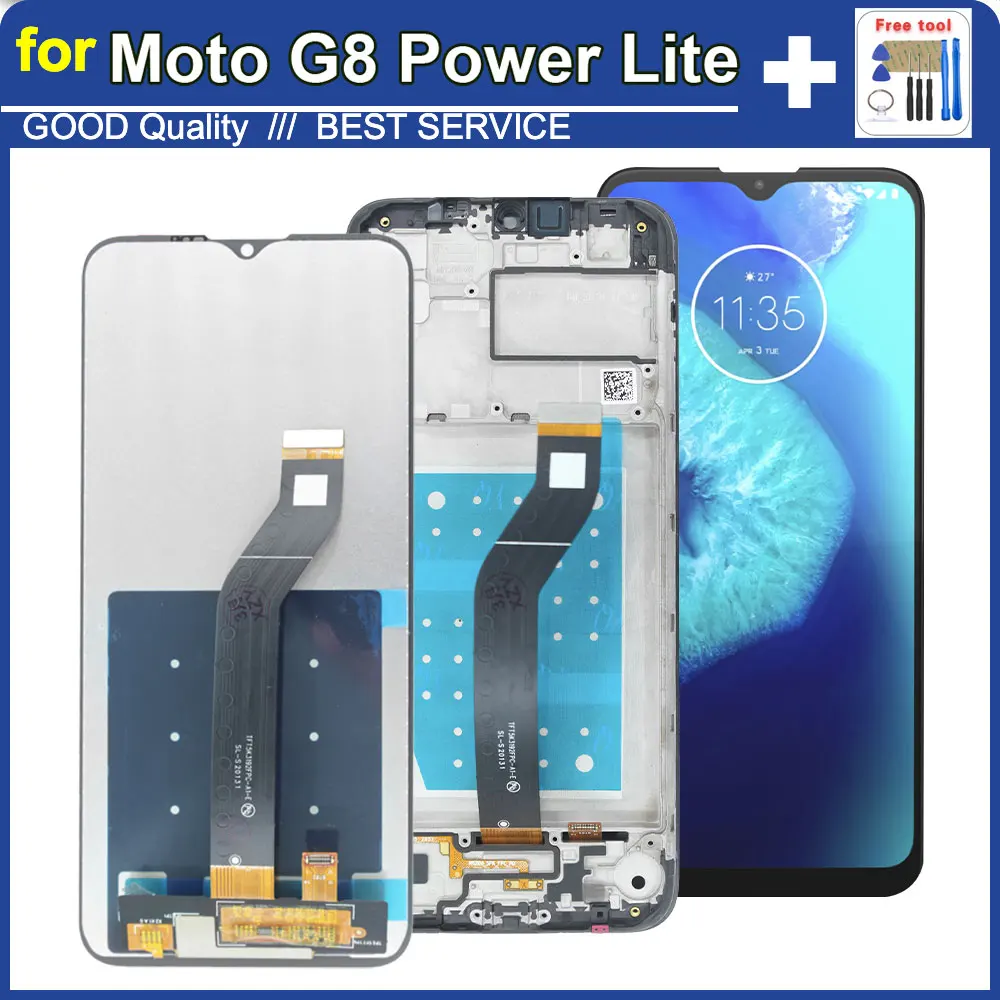 New LCD for Motorola Moto G8 Power Lite LCD Display Touch Screen Digitizer Replacement for Moto G8 Power Lite XT2055 Phone LCD