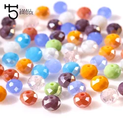 8mm Austria Loose Faceted Rondelle Glass Beads for Jewelry Making Women Diy Needlework Color Spacer Crystal Beads Wholesale Z181